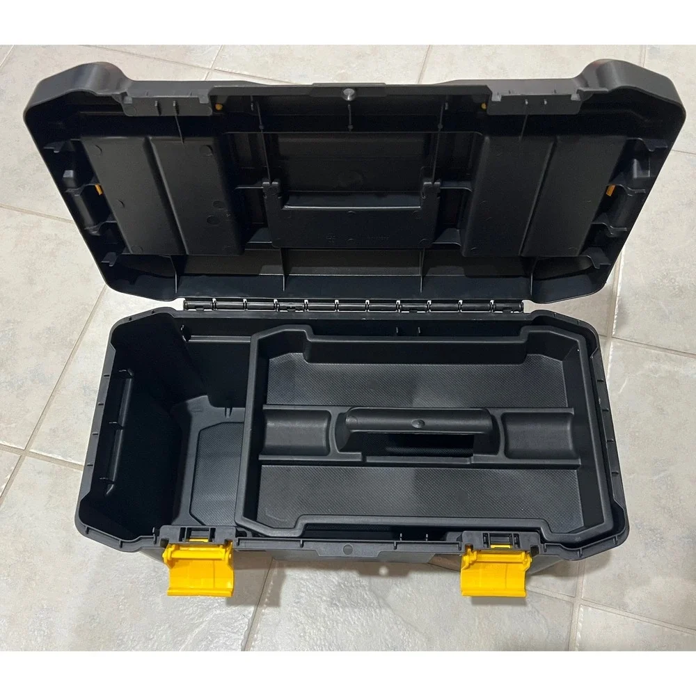 Stanley Essential 19 Inch Plastic Tool Box with Removable Tray STST19331 Black - Picture 4 of 10